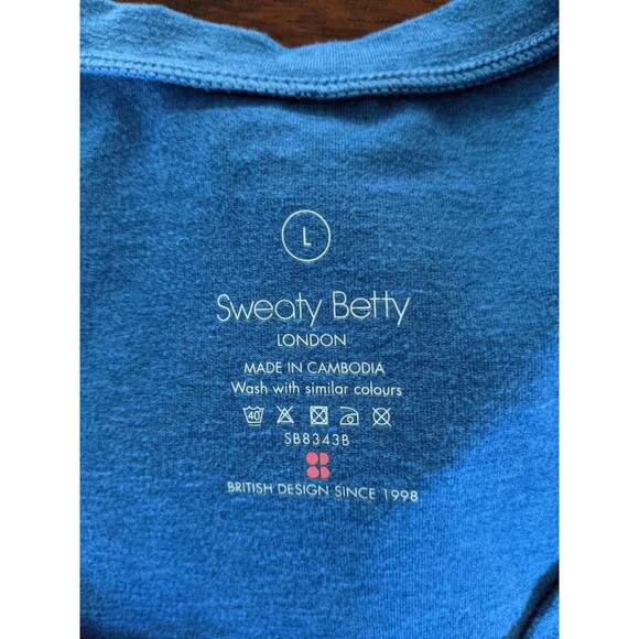 Sweaty Betty Gary Blue Sleeveless Shorts Romper Sz L Athleisure Travel Sporty - Picture 8 of 10